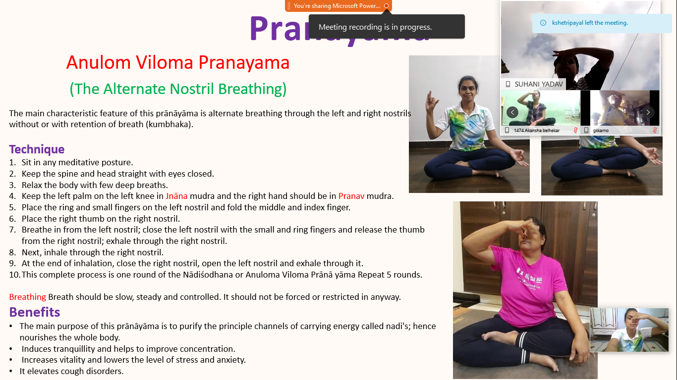 International Yoga Day- While taking Pranayam Practice 